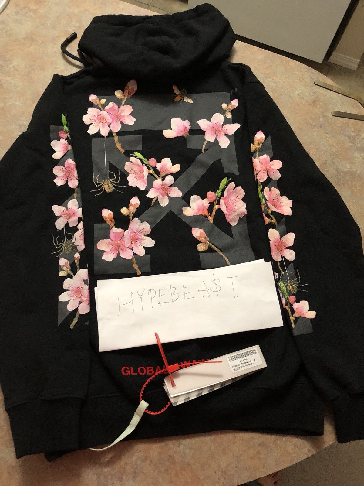 Off white hotsell cherry hoodie