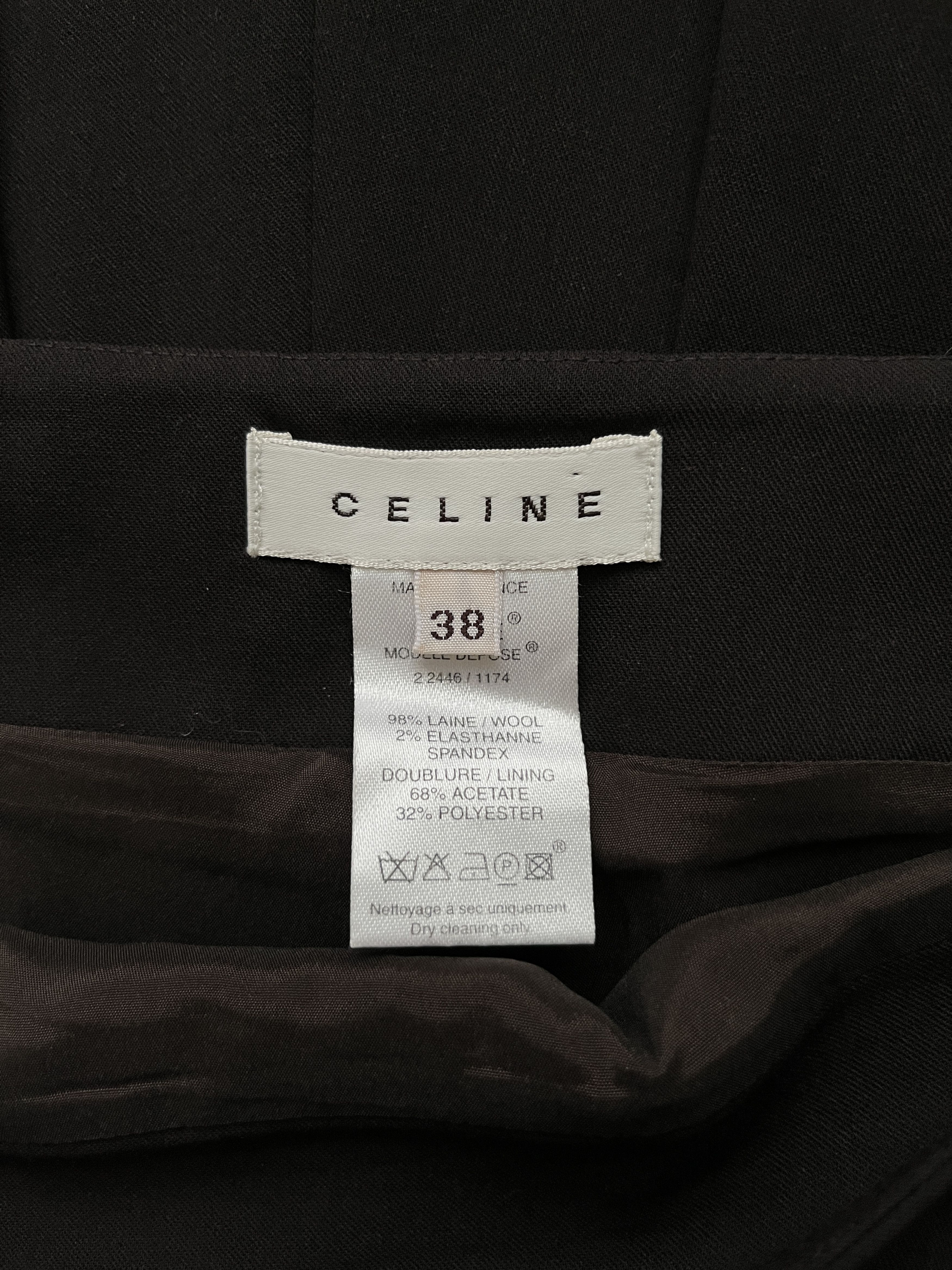 Celine ⚡️QUICK SALE⚡️Celine Phoebe Philo Brown A-Line Skirt Pleats Size 28" / US 6 / IT 42 - 3 Thumbnail