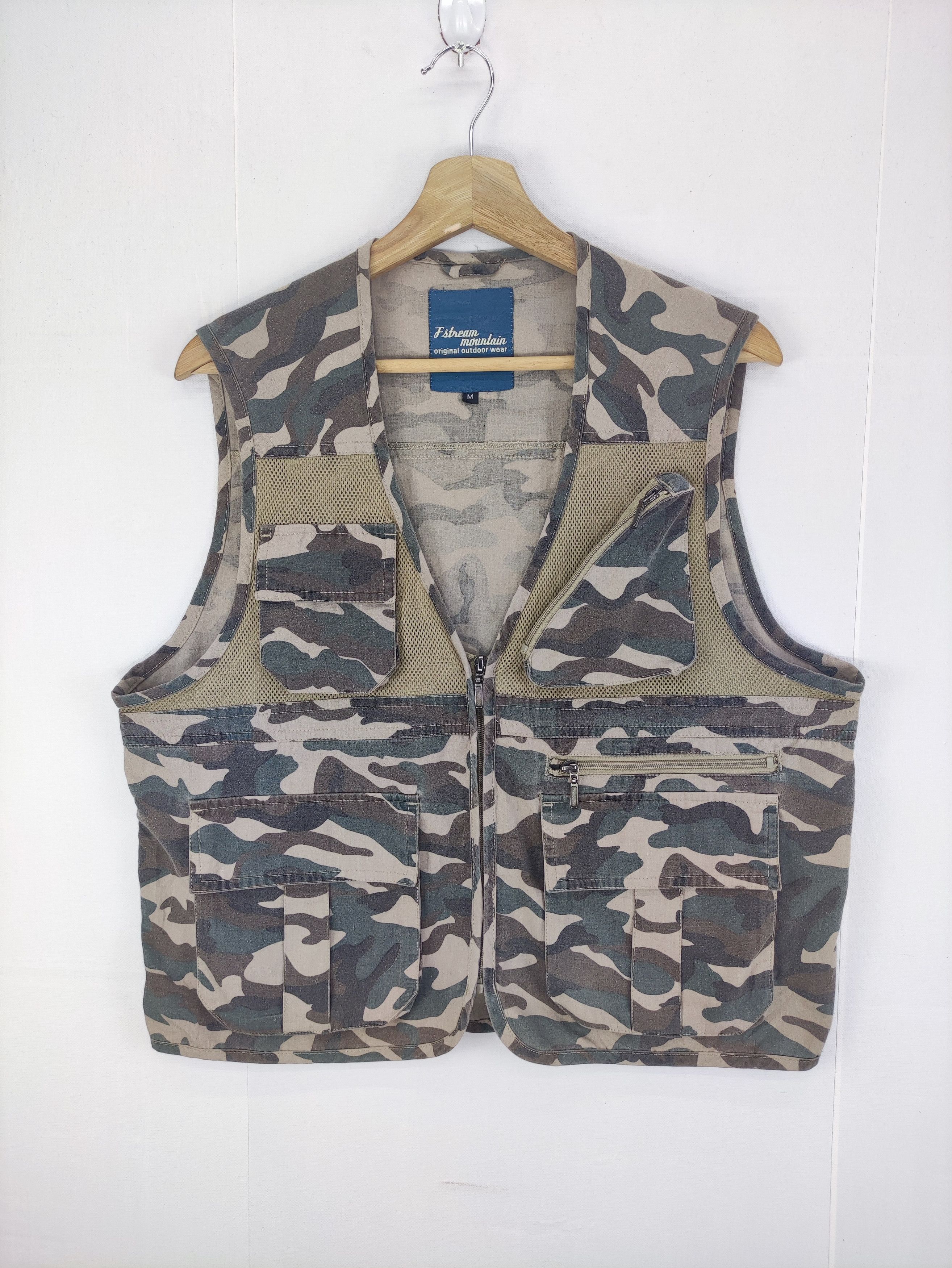 Vintage Vintage Camouflage Vest Fstream Mountain Zipper Size US M / EU 48-50 / 2 - 1 Thumbnail