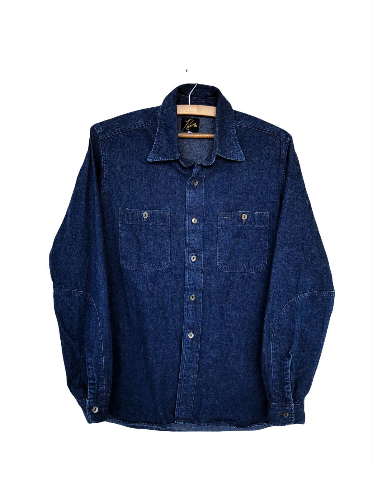Needles GRAIL🔥FW19 Needles 🪡 13OZ Denim 2 Pocket Chambray Shirt Size US M / EU 48-50 / 2 - 3 Thumbnail