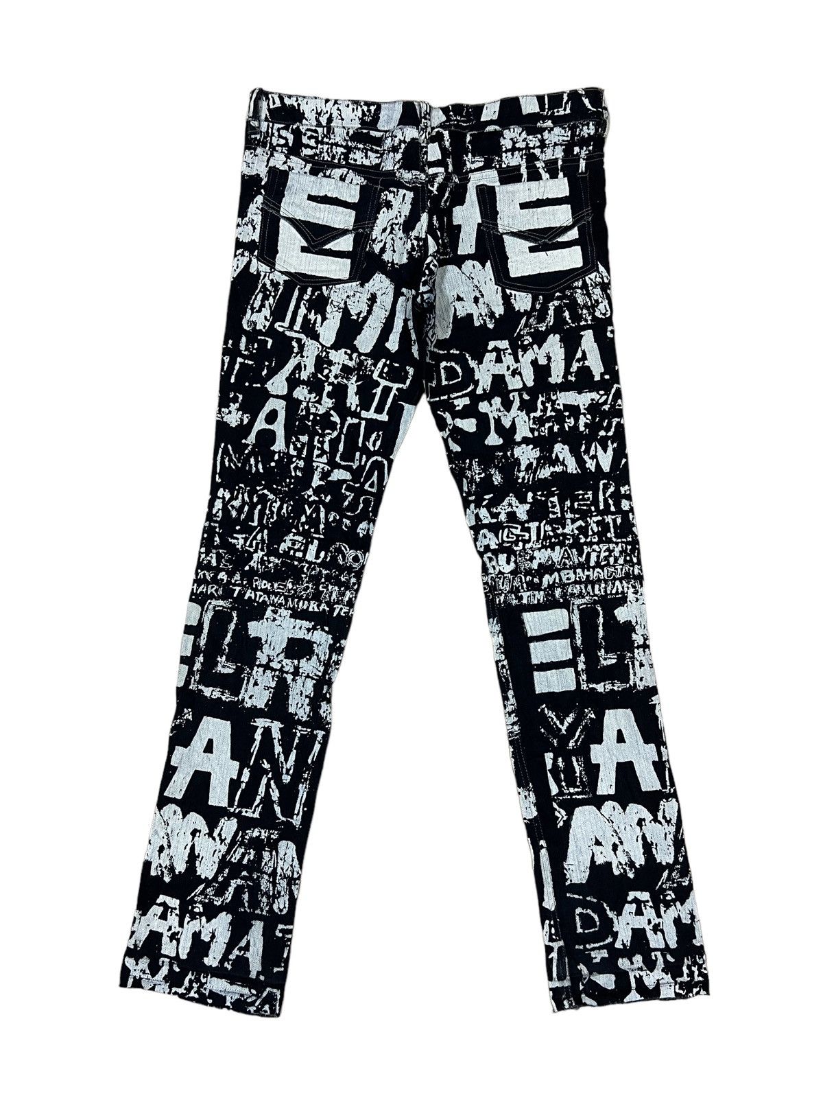 SHAREEF RARE🔥90s El Rodeo Kapital Alphabet Overprinted Skinny Denim Size US 30 / EU 46 - 1 Thumbnail