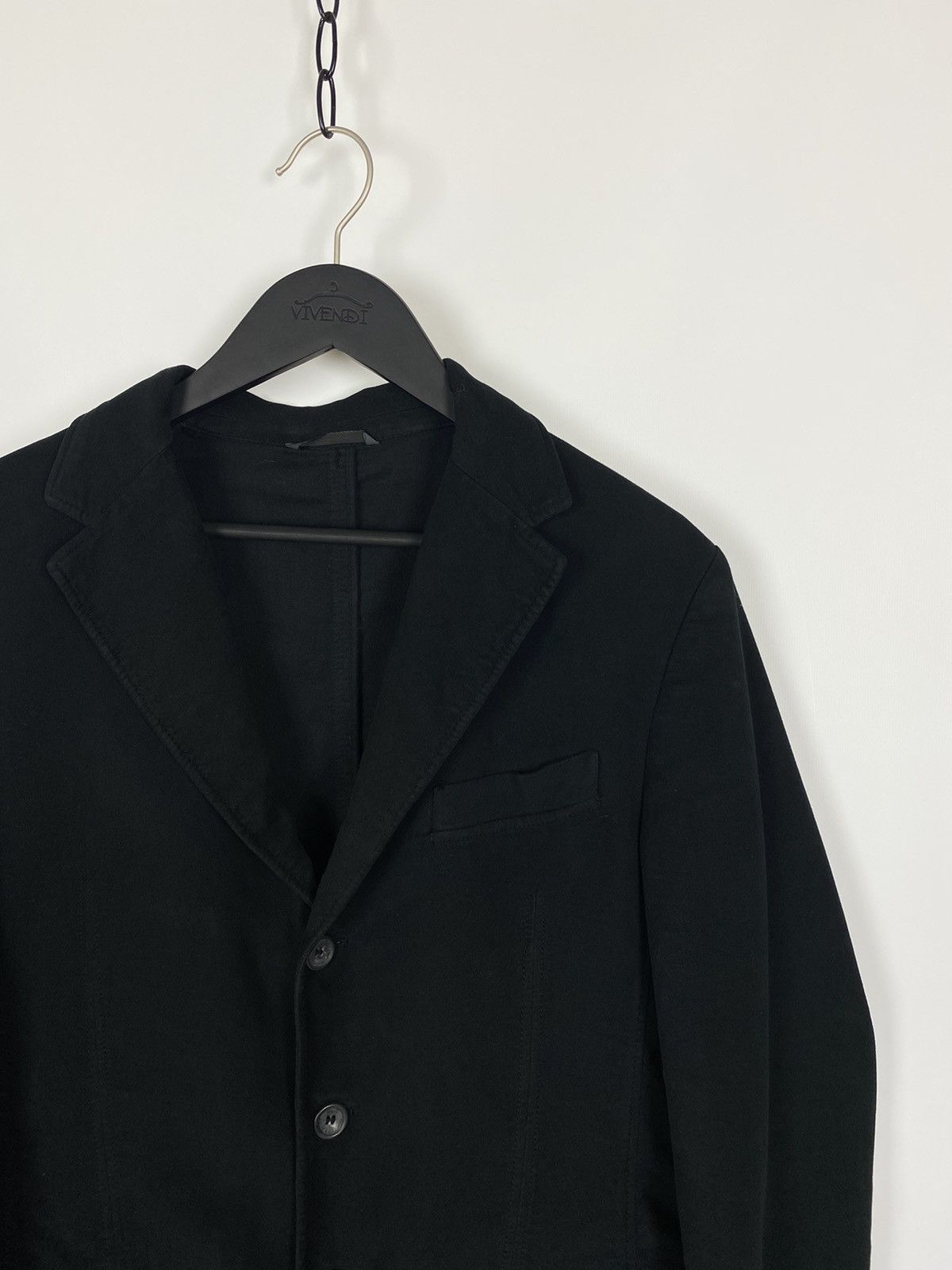 Dolce & Gabbana Dolce&Gabbana Cotton Black Blazer Size 50R - 2 Thumbnail