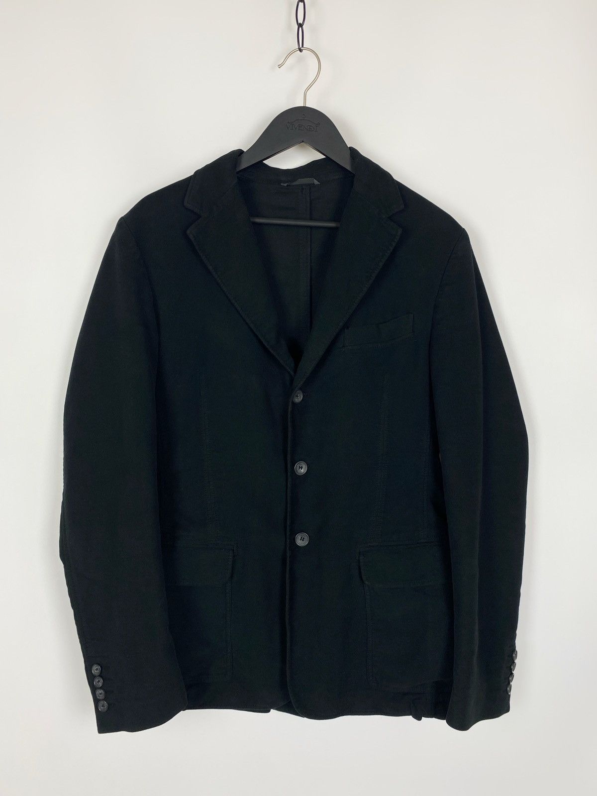 Dolce & Gabbana Dolce&Gabbana Cotton Black Blazer Size 50R - 1 Thumbnail