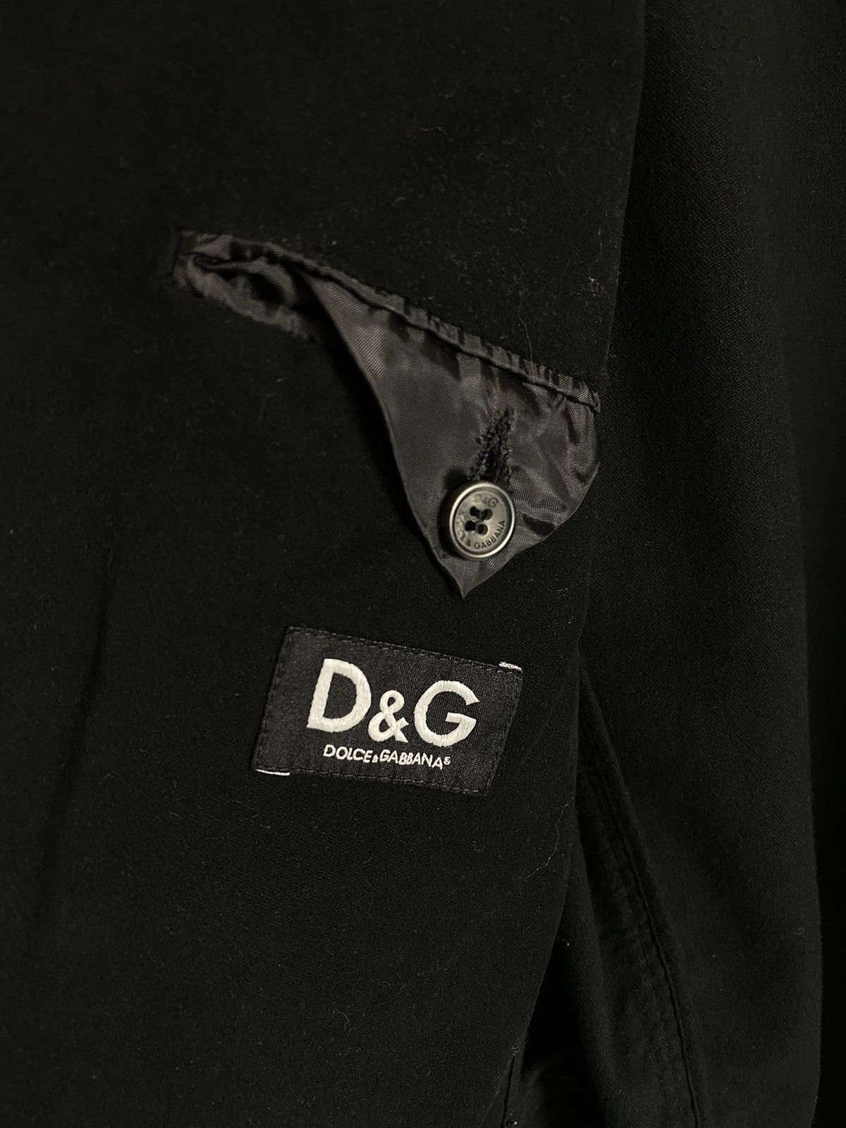 Dolce & Gabbana Dolce&Gabbana Cotton Black Blazer Size 50R - 10 Thumbnail