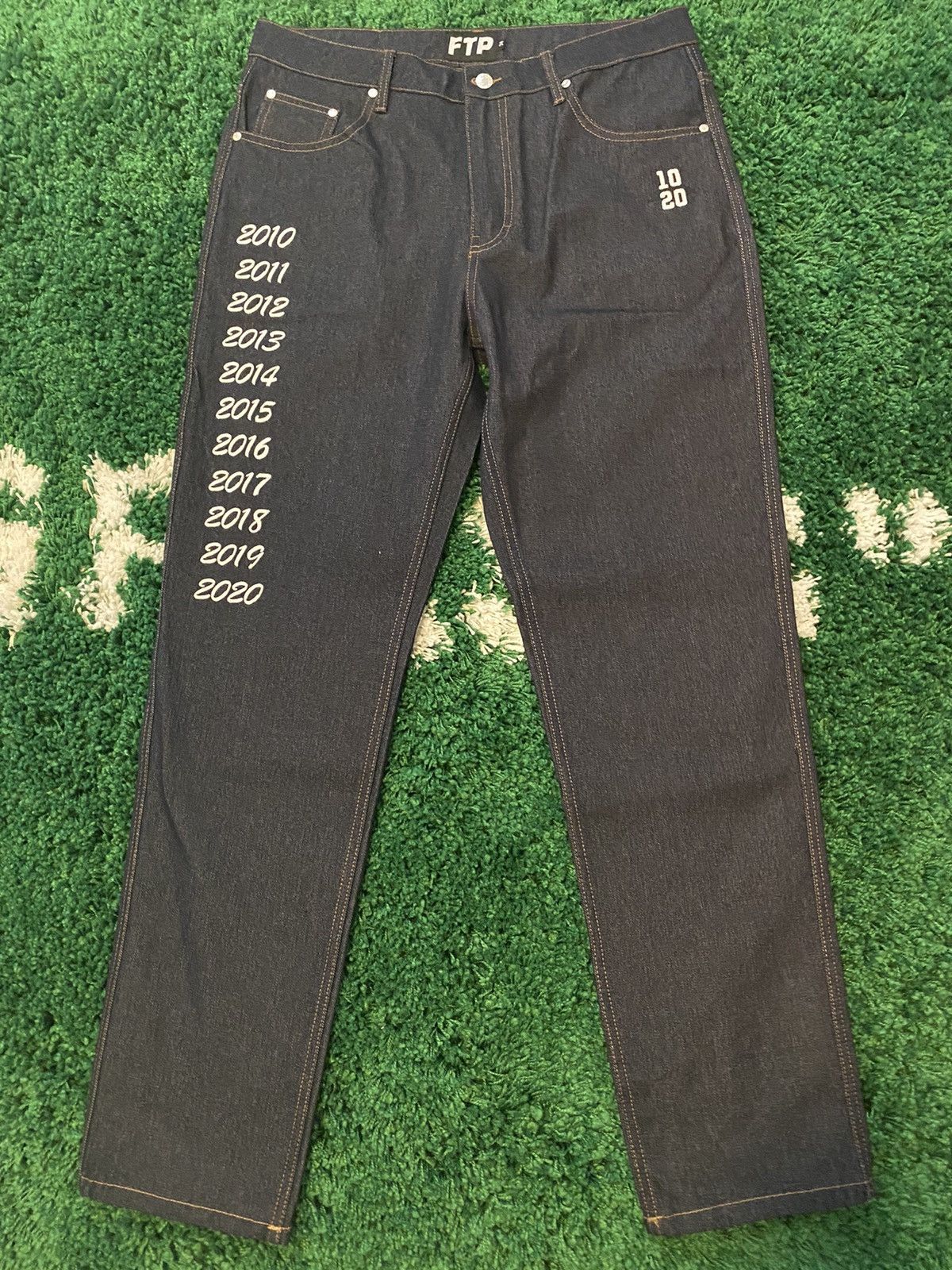 Fuck The Population FTP 10th Anniversary Logo Jeans 34” Size US 34 / EU 50 - 3 Thumbnail