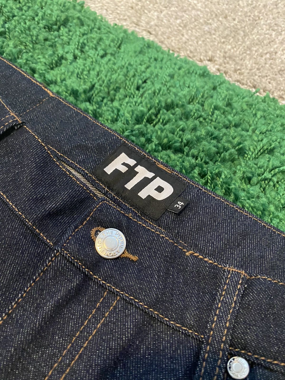 Fuck The Population FTP 10th Anniversary Logo Jeans 34” Size US 34 / EU 50 - 8 Thumbnail