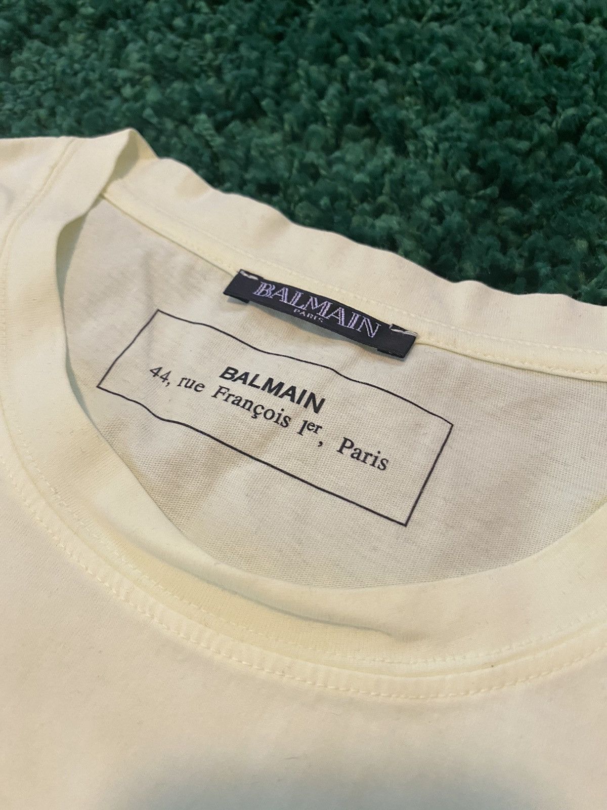 Balmain Balmain Logo Tee in Pale Neon Green XL Size US XL / EU 56 / 4 - 3 Thumbnail
