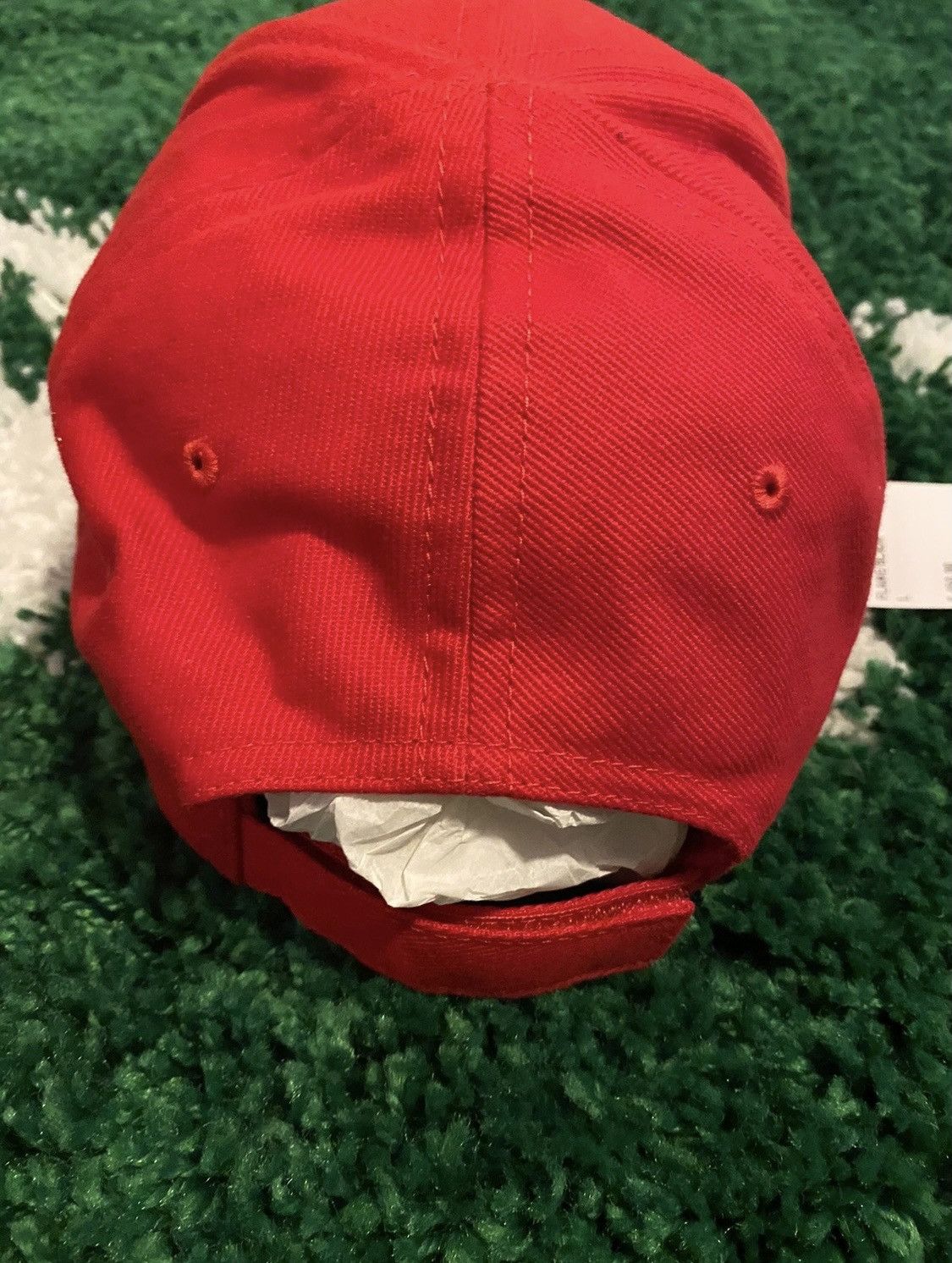 Balenciaga Logo Visor Adjustable Hat Red Size ONE SIZE - 2 Thumbnail