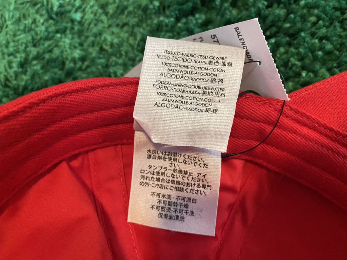 Balenciaga Logo Visor Adjustable Hat Red Size ONE SIZE - 5 Thumbnail