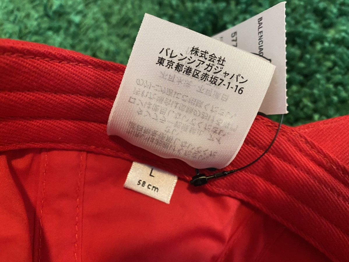 Balenciaga Logo Visor Adjustable Hat Red Size ONE SIZE - 4 Thumbnail