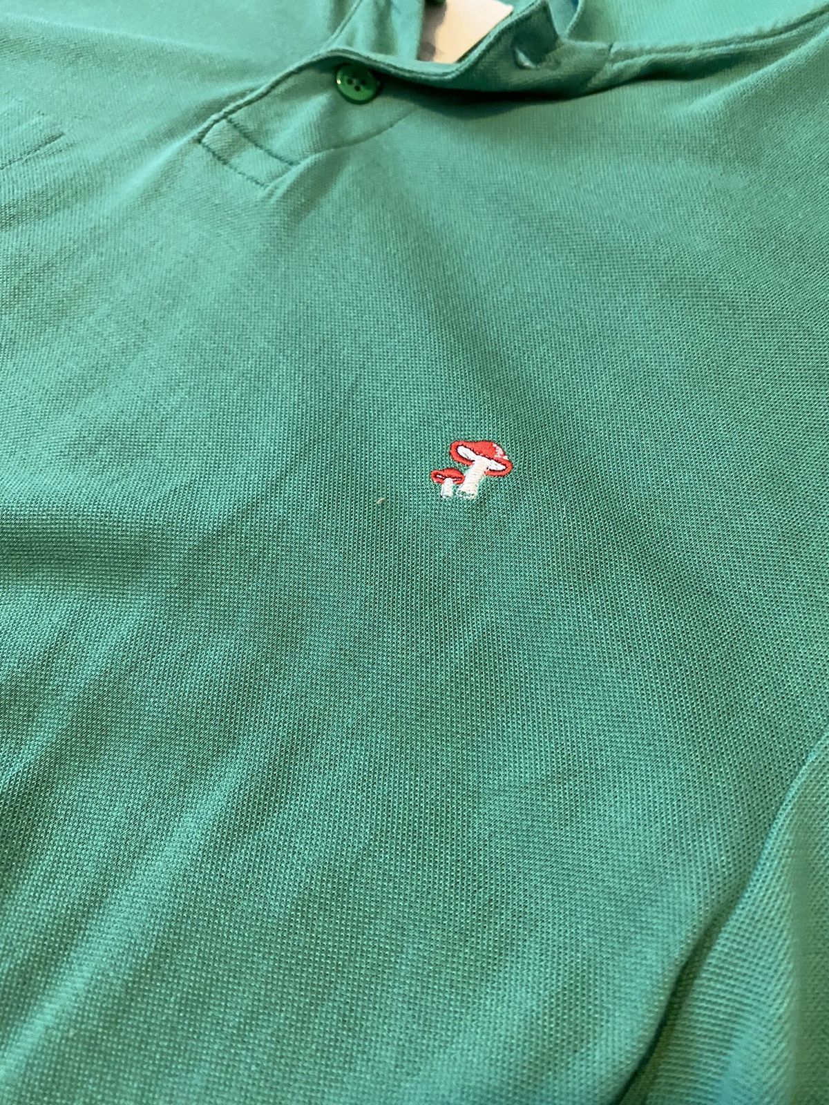 Band Of Outsiders Mushroom Logo Polo Shirt Green Size US L / EU 52-54 / 3 - 2 Thumbnail