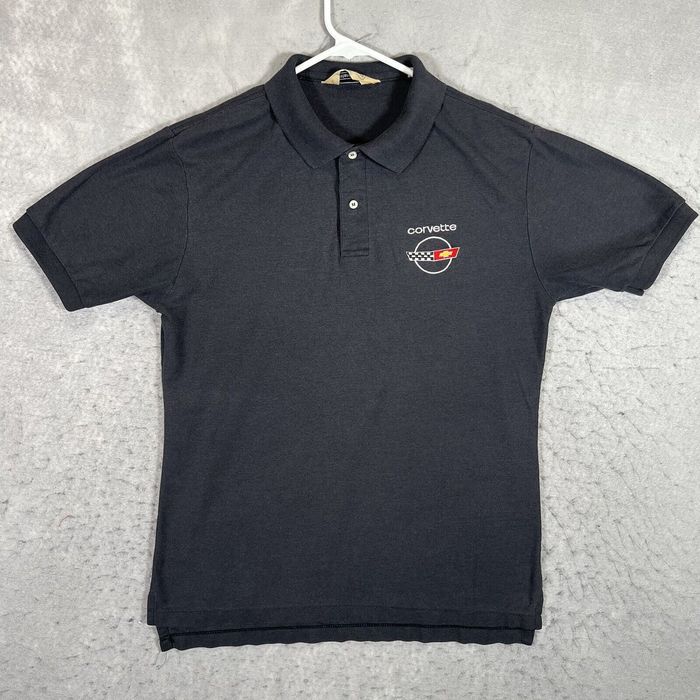 Vintage A1 Vintage 80s Chevrolet Corvette Car Polo Shirt Adult Large ...