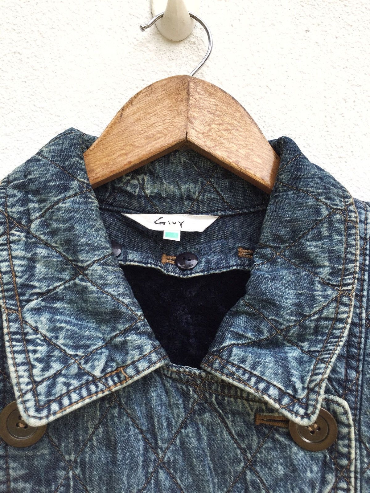 Versace ❌NEED GONE❌Givy Quilted Denim Oversized Warm Long Jacket Size US L / EU 52-54 / 3 - 7 Thumbnail