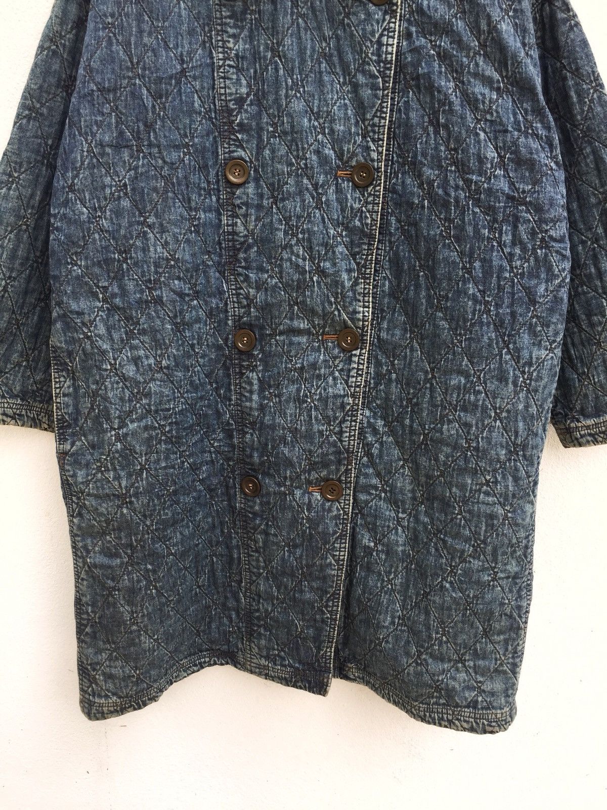 Versace ❌NEED GONE❌Givy Quilted Denim Oversized Warm Long Jacket Size US L / EU 52-54 / 3 - 3 Thumbnail