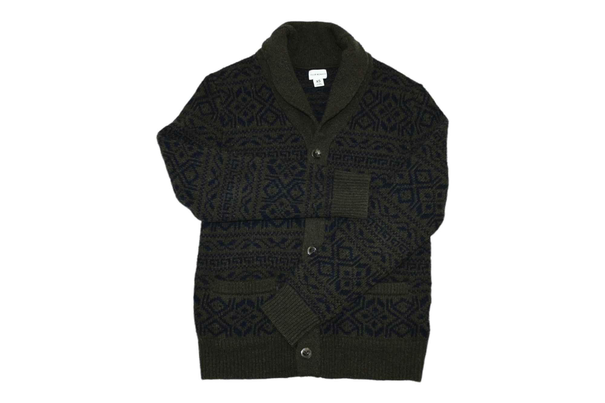 Club Monaco 💥 Club Monaco Native Pattern Wool Knit Cardigan Size US M / EU 48-50 / 2 - 1 Thumbnail