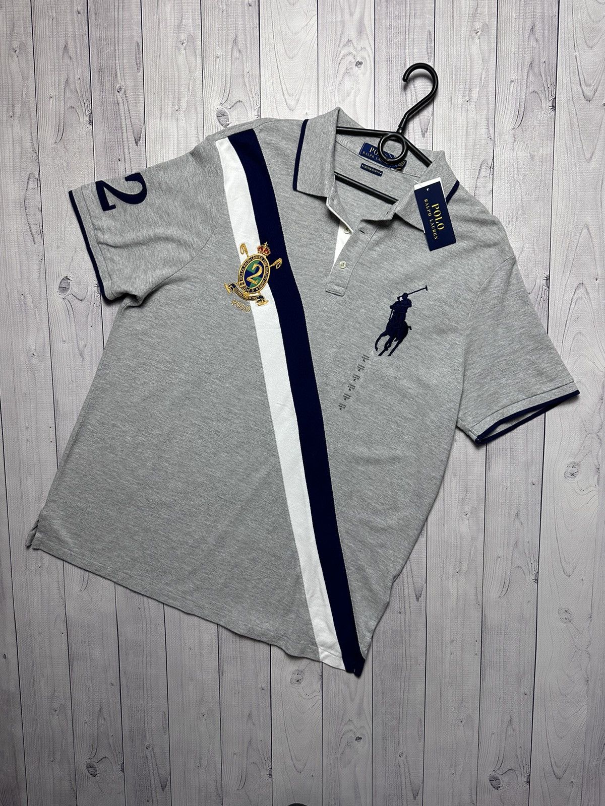 Polo Ralph Lauren Vintage Polo Ralph Lauren big logo number 2 Size XL Size US XL / EU 56 / 4 - 1 Thumbnail