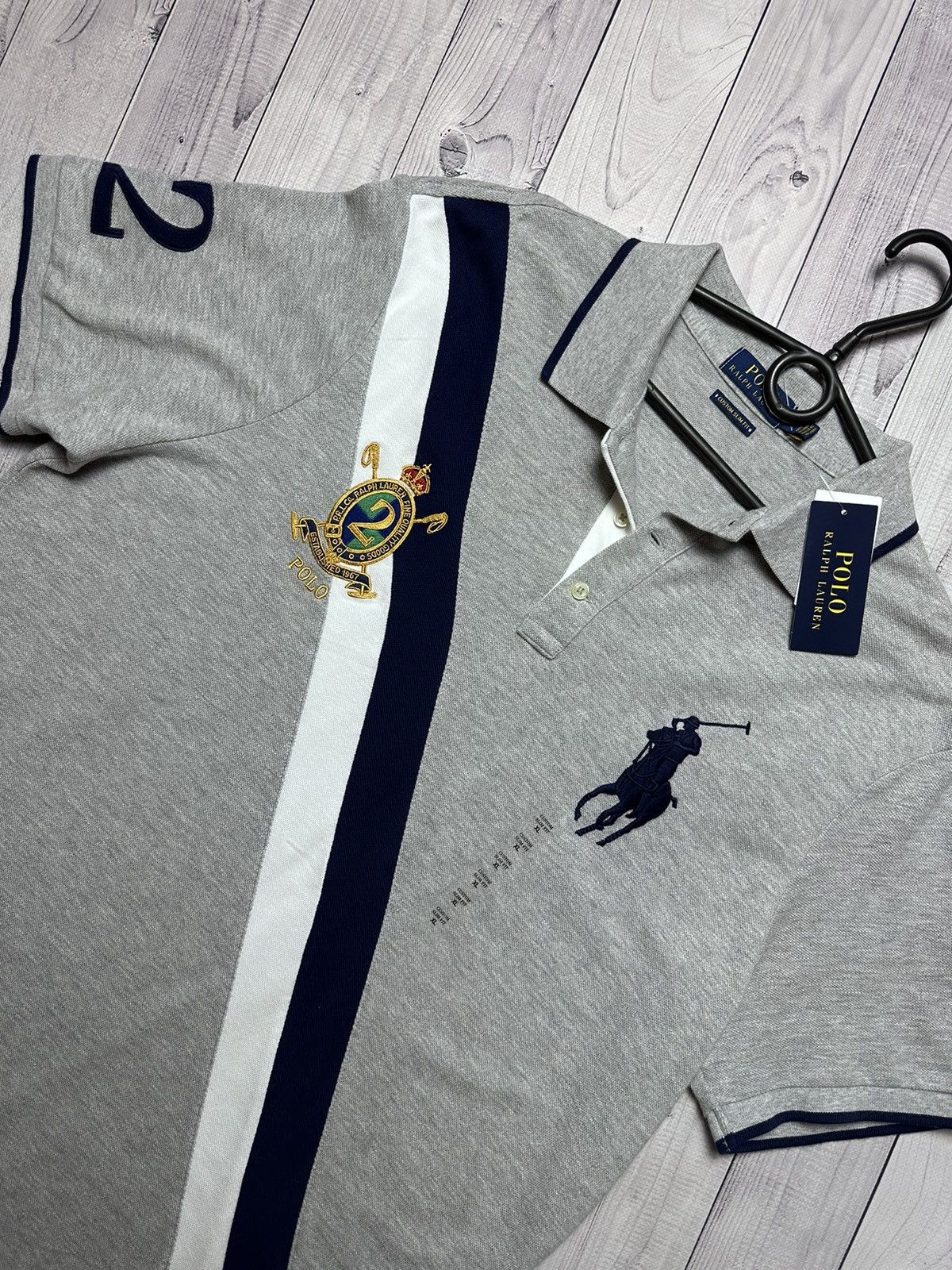 Polo Ralph Lauren Vintage Polo Ralph Lauren big logo number 2 Size XL Size US XL / EU 56 / 4 - 2 Thumbnail