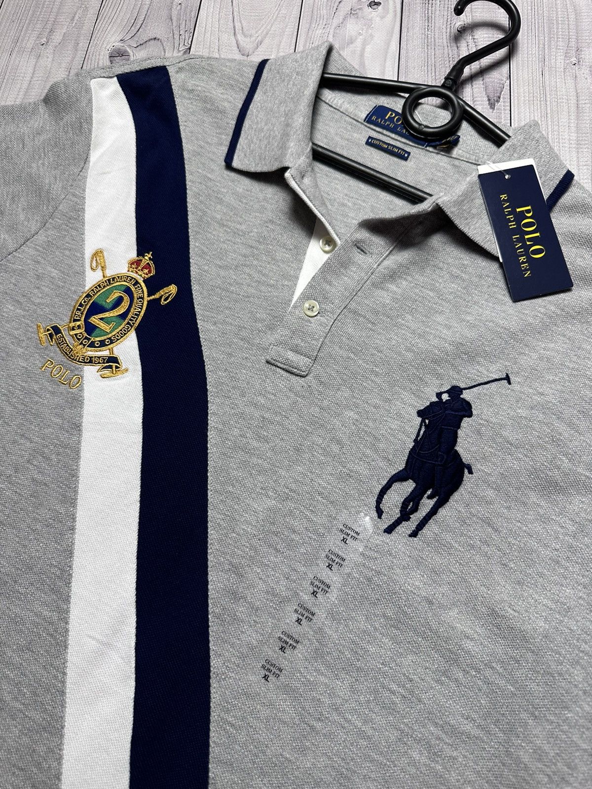 Polo Ralph Lauren Vintage Polo Ralph Lauren big logo number 2 Size XL Size US XL / EU 56 / 4 - 3 Thumbnail