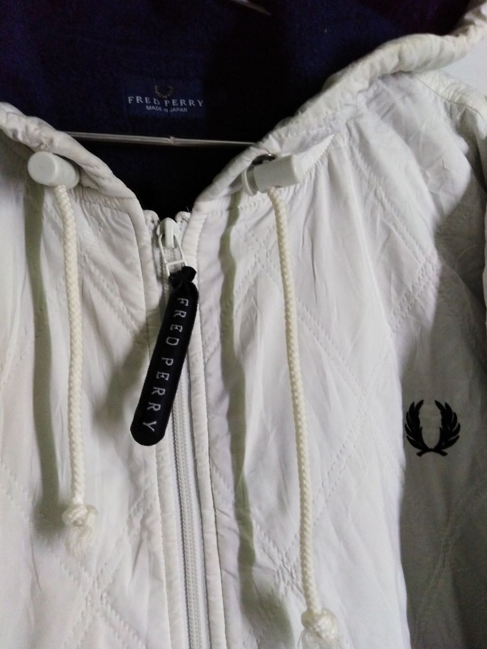 Fred Perry RARE! FRED PERRY PUFFER WHITE JACKET Size US L / EU 52-54 / 3 - 3 Thumbnail