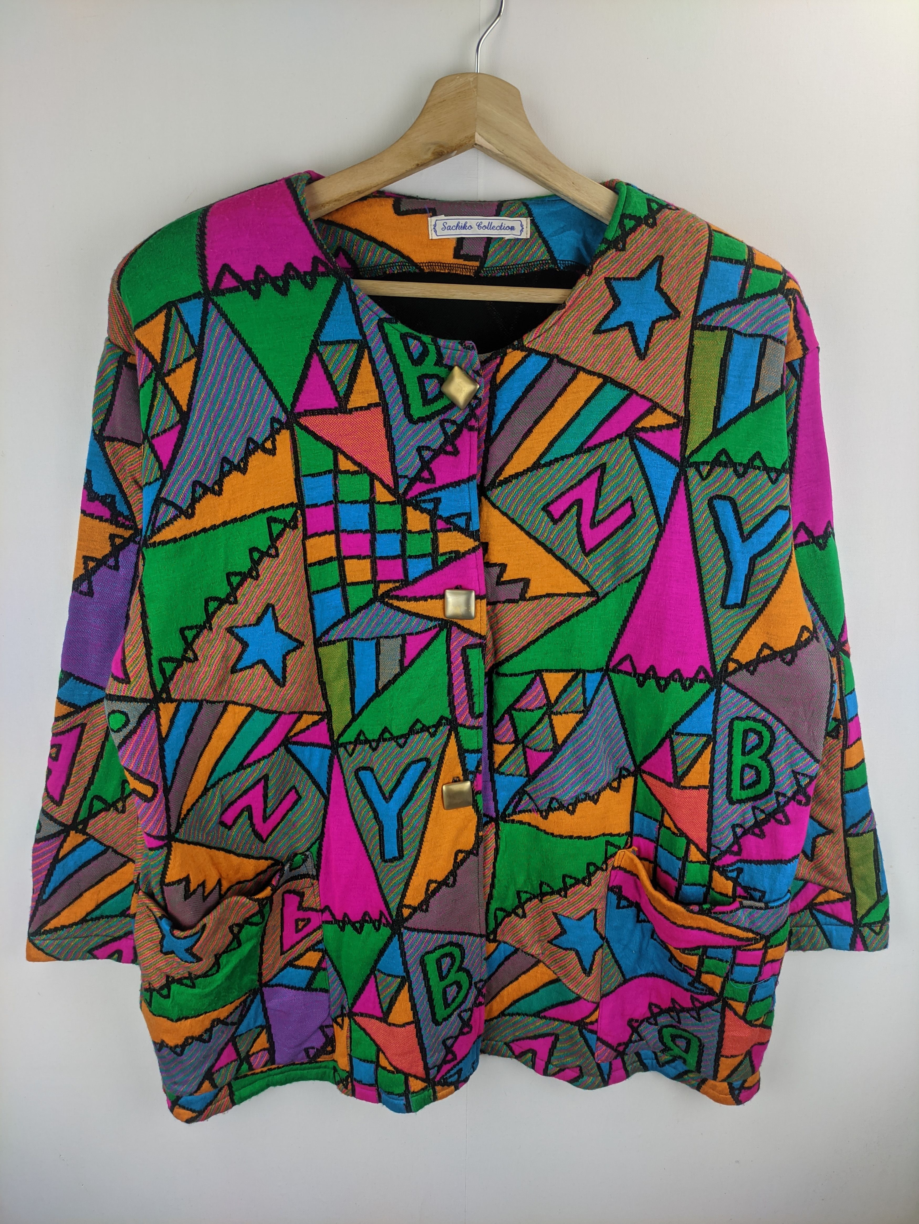 Japanese Brand Steals🔥Vintage Coat Jacket Patchwork by Sachiko Size L / US 10 / IT 46 - 1 Thumbnail