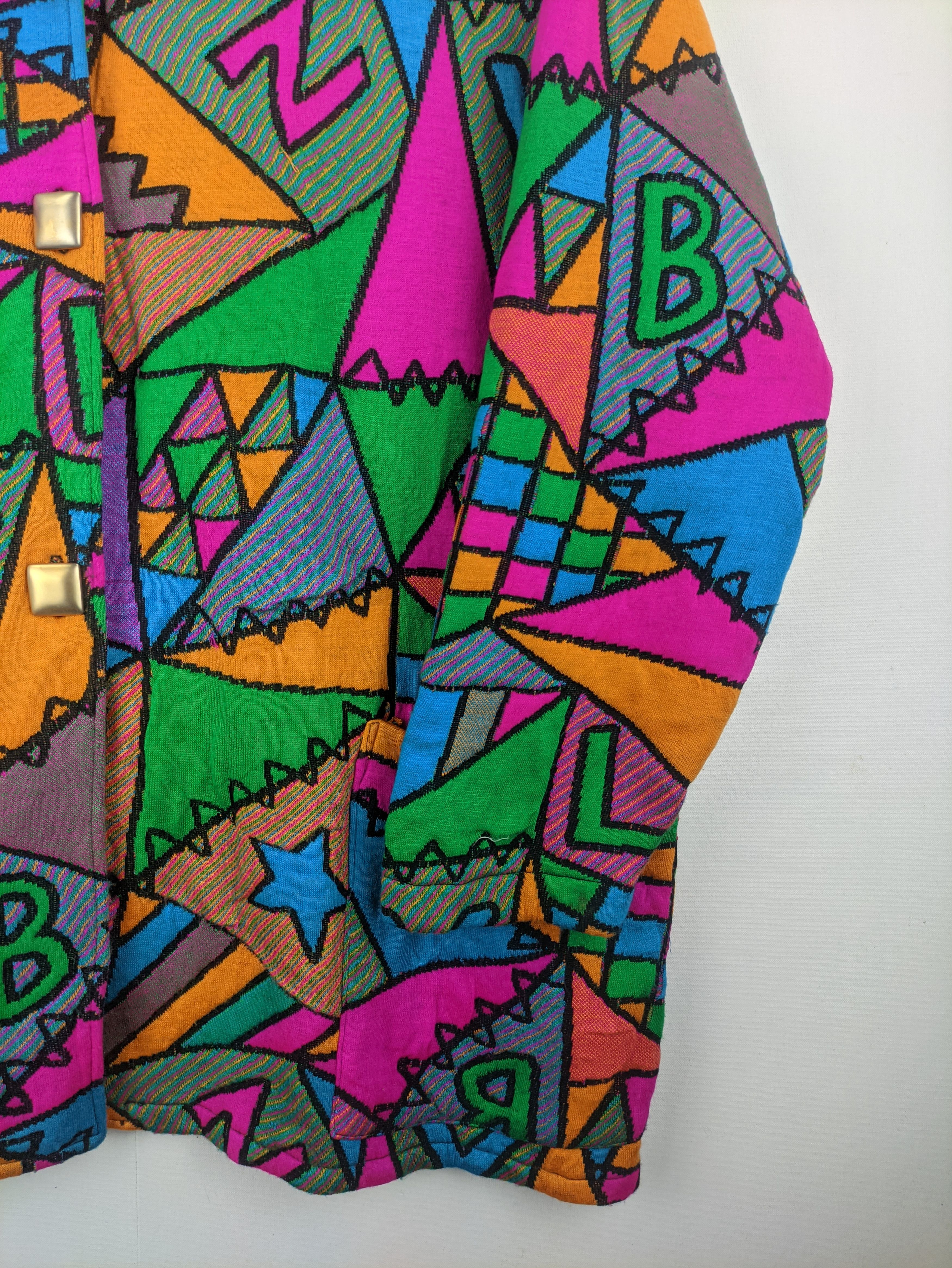 Japanese Brand Steals🔥Vintage Coat Jacket Patchwork by Sachiko Size L / US 10 / IT 46 - 5 Thumbnail