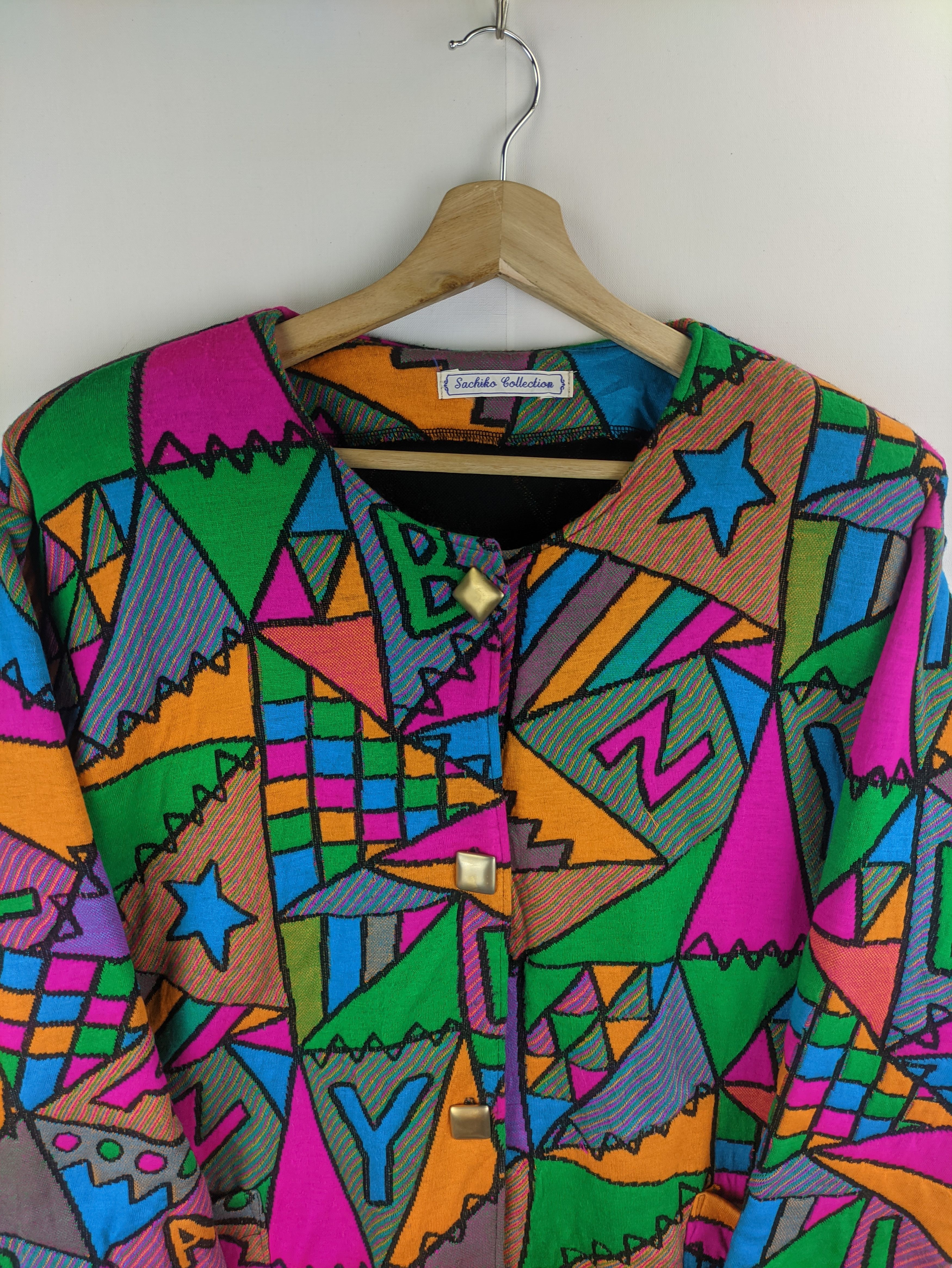 Japanese Brand Steals🔥Vintage Coat Jacket Patchwork by Sachiko Size L / US 10 / IT 46 - 6 Thumbnail