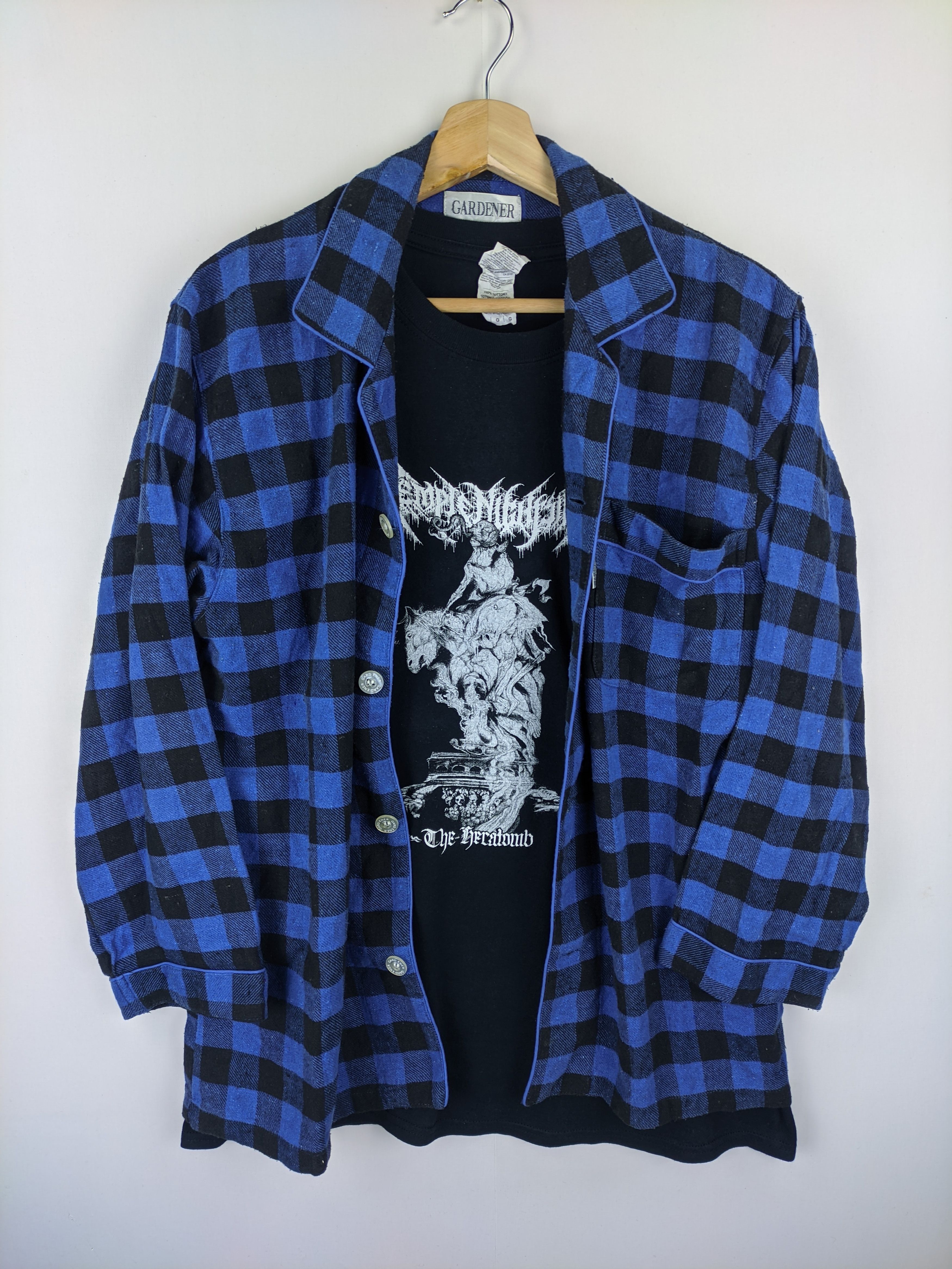Flannel × Japanese Brand Steals🔥Vintage Flannel Checkered Plaid by Gardener Size US M / EU 48-50 / 2 - 1 Thumbnail