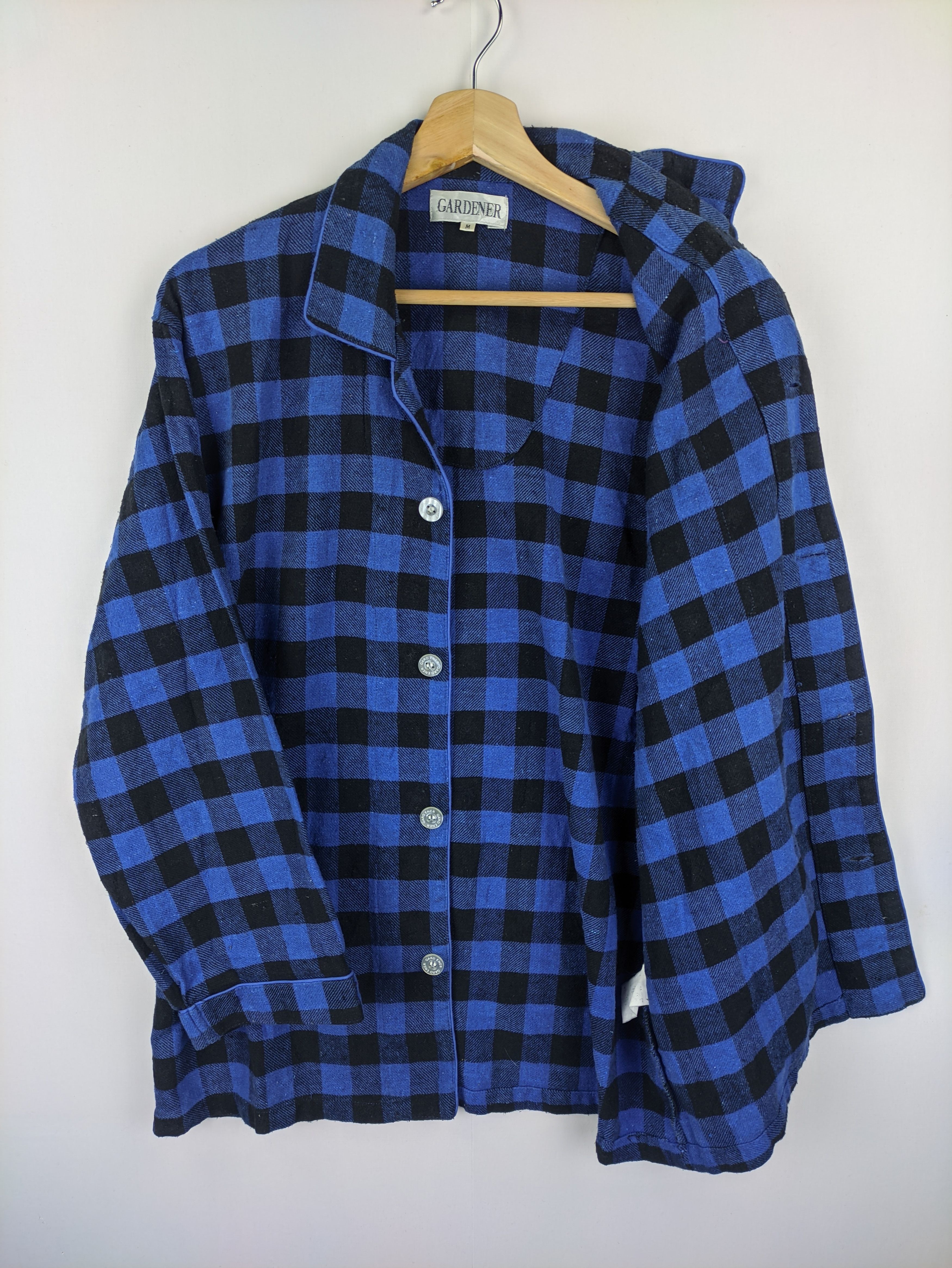 Flannel × Japanese Brand Steals🔥Vintage Flannel Checkered Plaid by Gardener Size US M / EU 48-50 / 2 - 4 Thumbnail