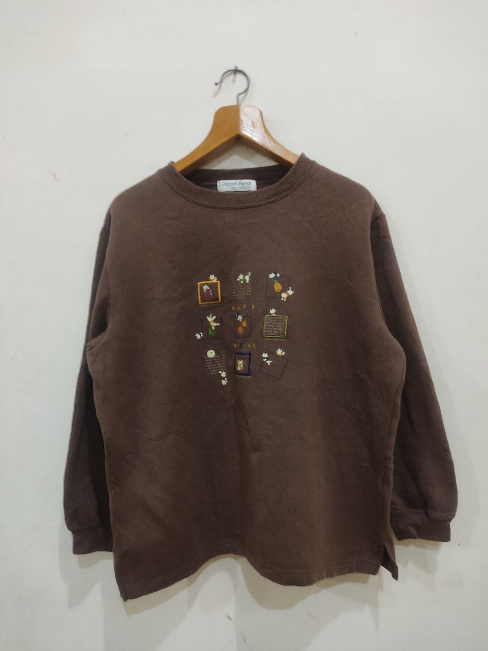 Japanese Brand × Vintage Vintage Cotton Paris Sweatshirt Size US L / EU 52-54 / 3 - 1 Thumbnail