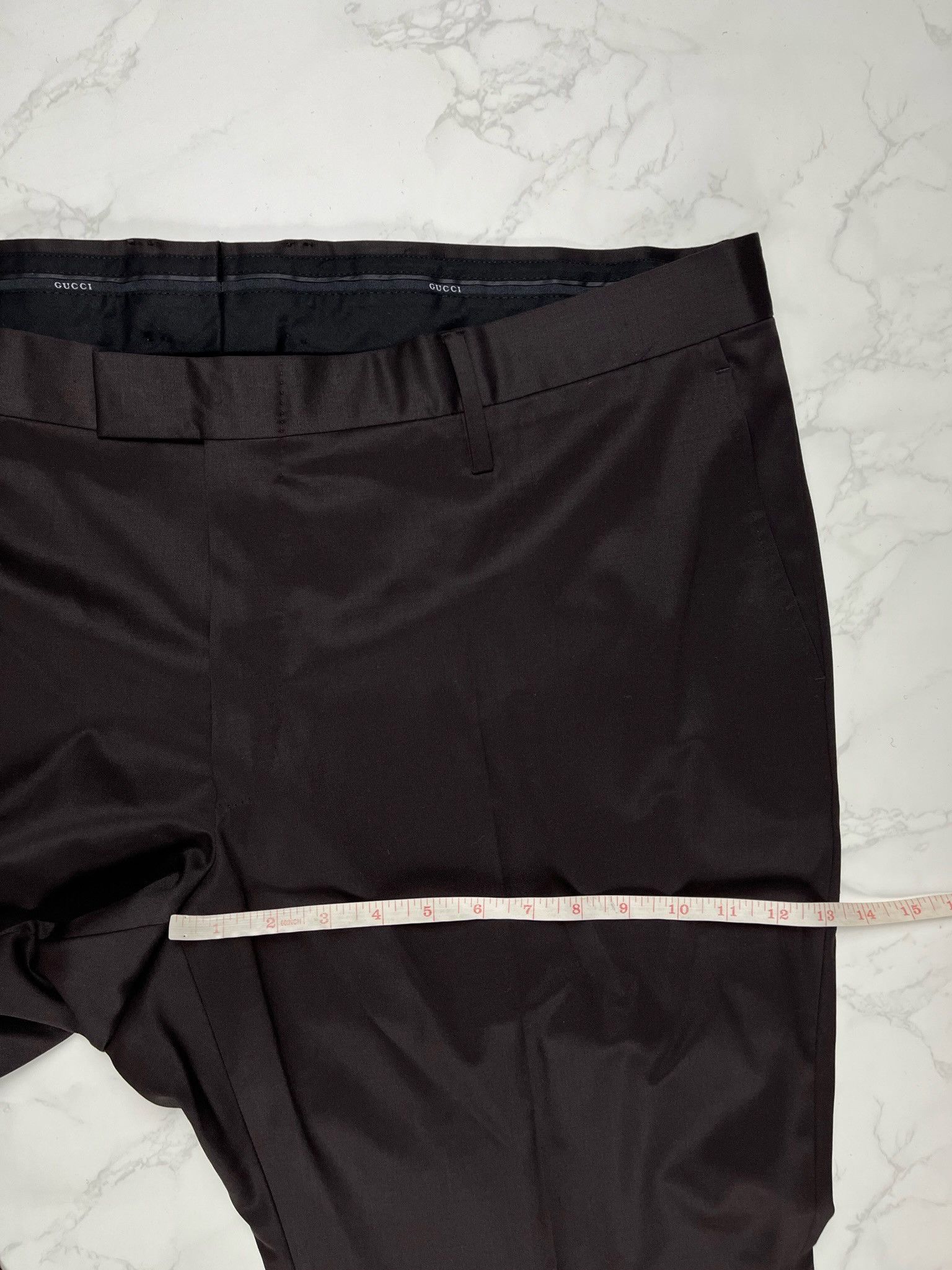 Gucci 🔥70% OFF🔥 [SALE] Gucci Chocolate Formal Wool Trousers Size US 42 / EU 58 - 4 Thumbnail