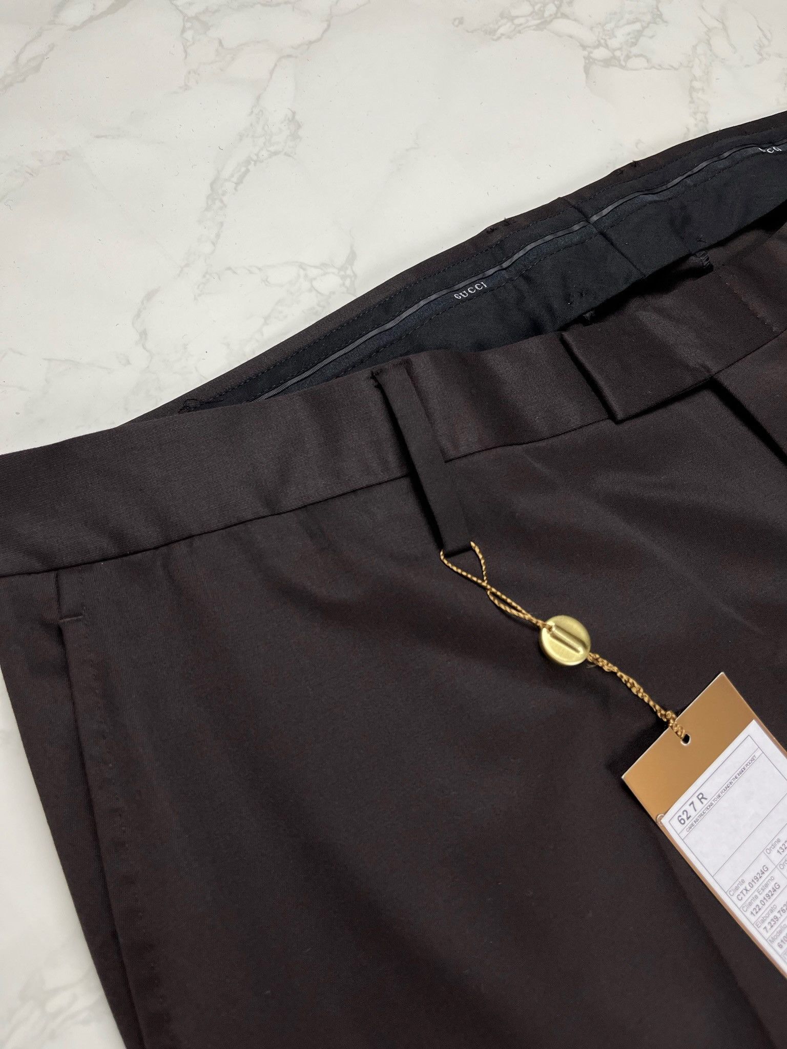 Gucci 🔥70% OFF🔥 [SALE] Gucci Chocolate Formal Wool Trousers Size US 42 / EU 58 - 9 Thumbnail
