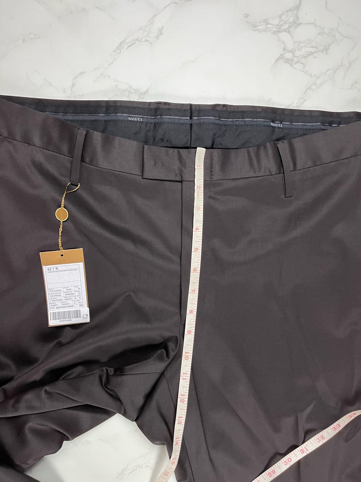 Gucci 🔥70% OFF🔥 [SALE] Gucci Chocolate Formal Wool Trousers Size US 42 / EU 58 - 3 Thumbnail