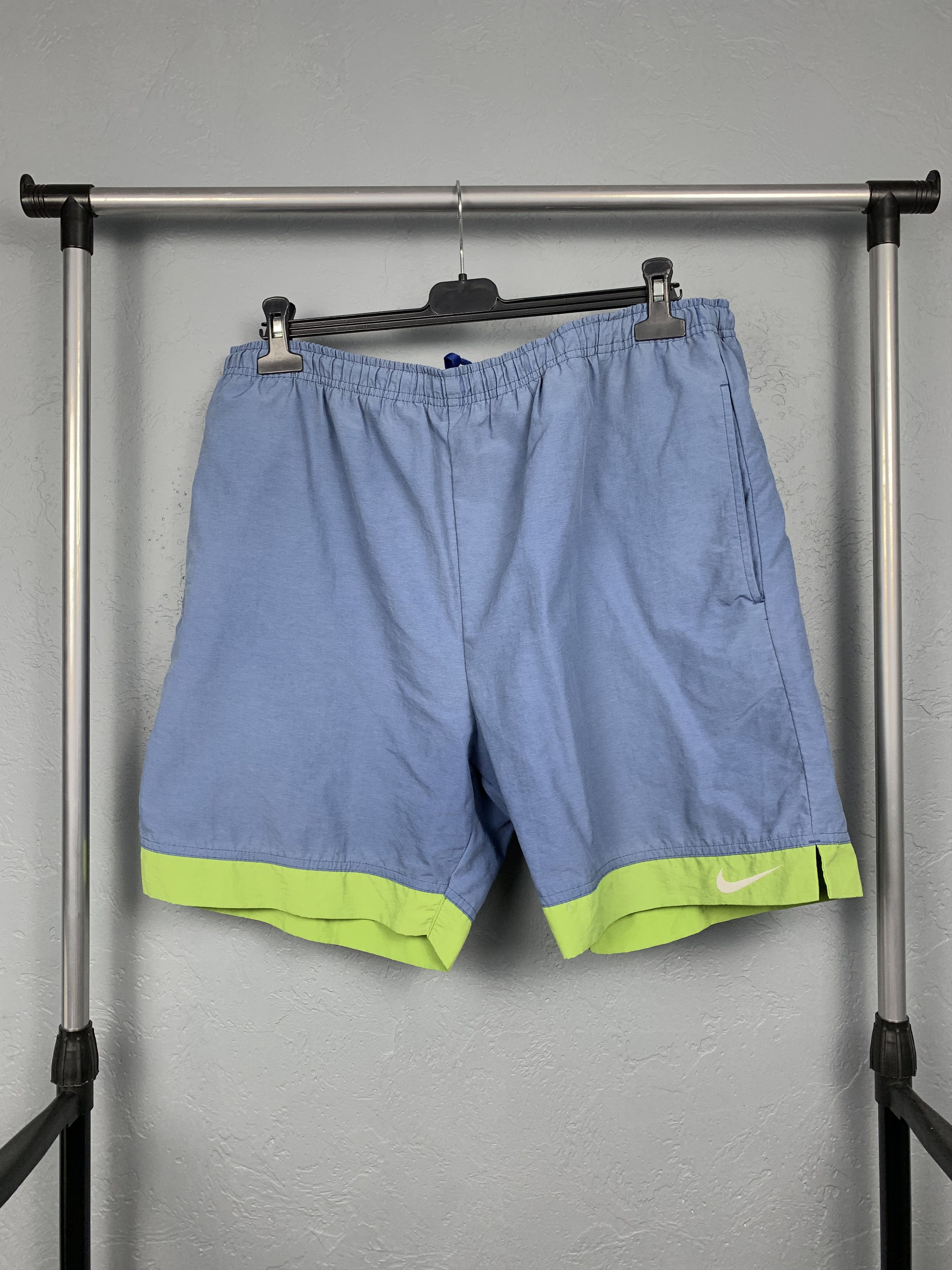Nike × Vintage Nike 90s Vintage Sun Faded Mens Nylon Shorts Swoosh Size US 34 / EU 50 - 1 Thumbnail