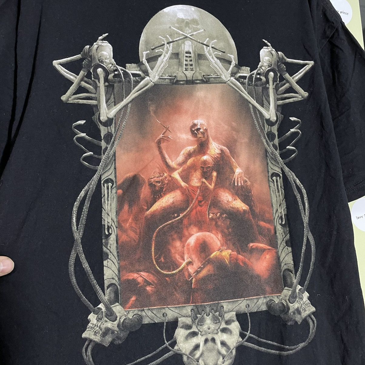 Vintage Vintage Y2K Occult Graphic Tee Darkwave Grunge Black Slim XL Size US XL / EU 56 / 4 - 6 Thumbnail