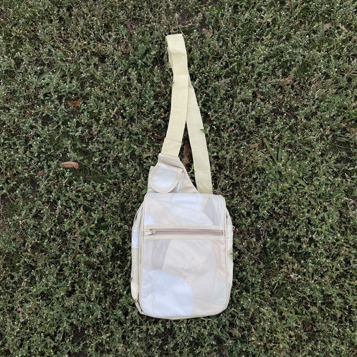 Vintage Y2K Cream Canvas Shoulder Bag Crossbody Streetwear Grunge OS Size ONE SIZE - 1 Thumbnail