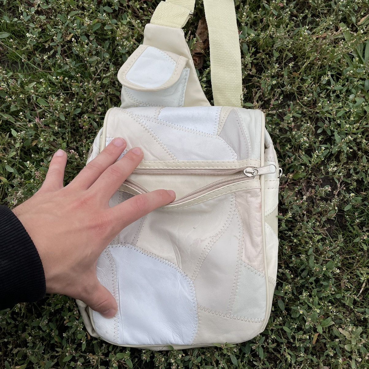 Vintage Y2K Cream Canvas Shoulder Bag Crossbody Streetwear Grunge OS Size ONE SIZE - 4 Thumbnail