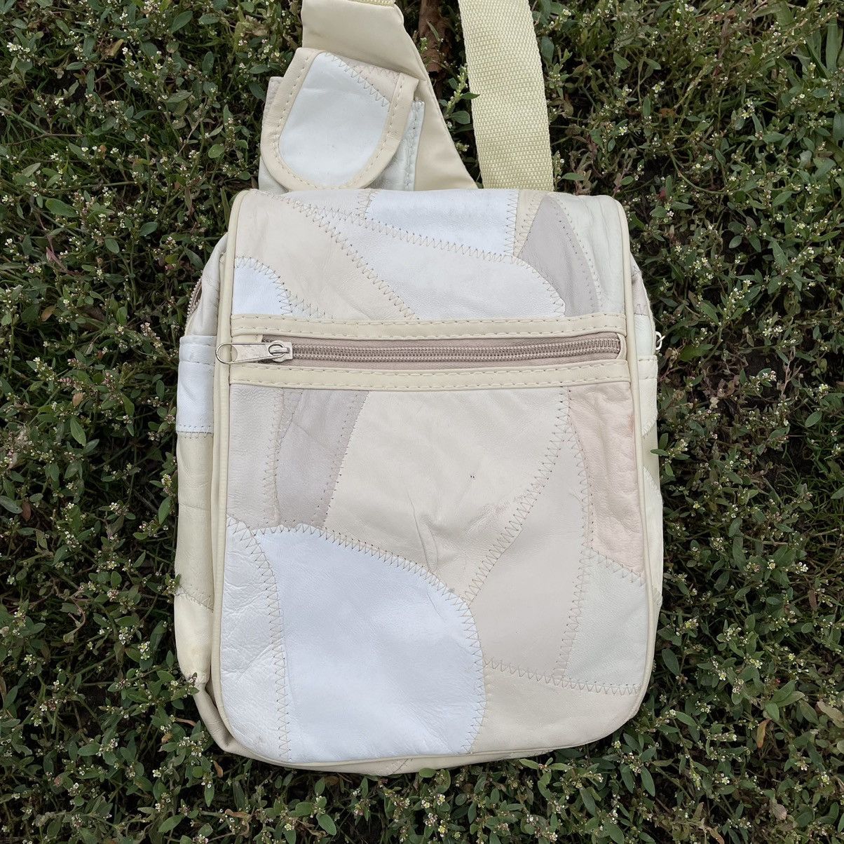 Vintage Y2K Cream Canvas Shoulder Bag Crossbody Streetwear Grunge OS Size ONE SIZE - 3 Thumbnail