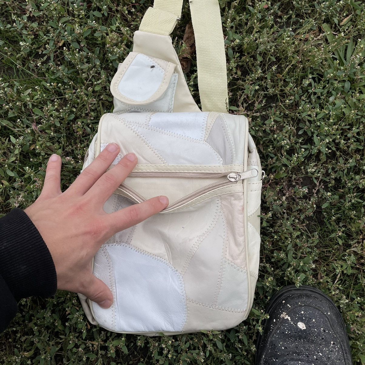 Vintage Y2K Cream Canvas Shoulder Bag Crossbody Streetwear Grunge OS Size ONE SIZE - 6 Thumbnail