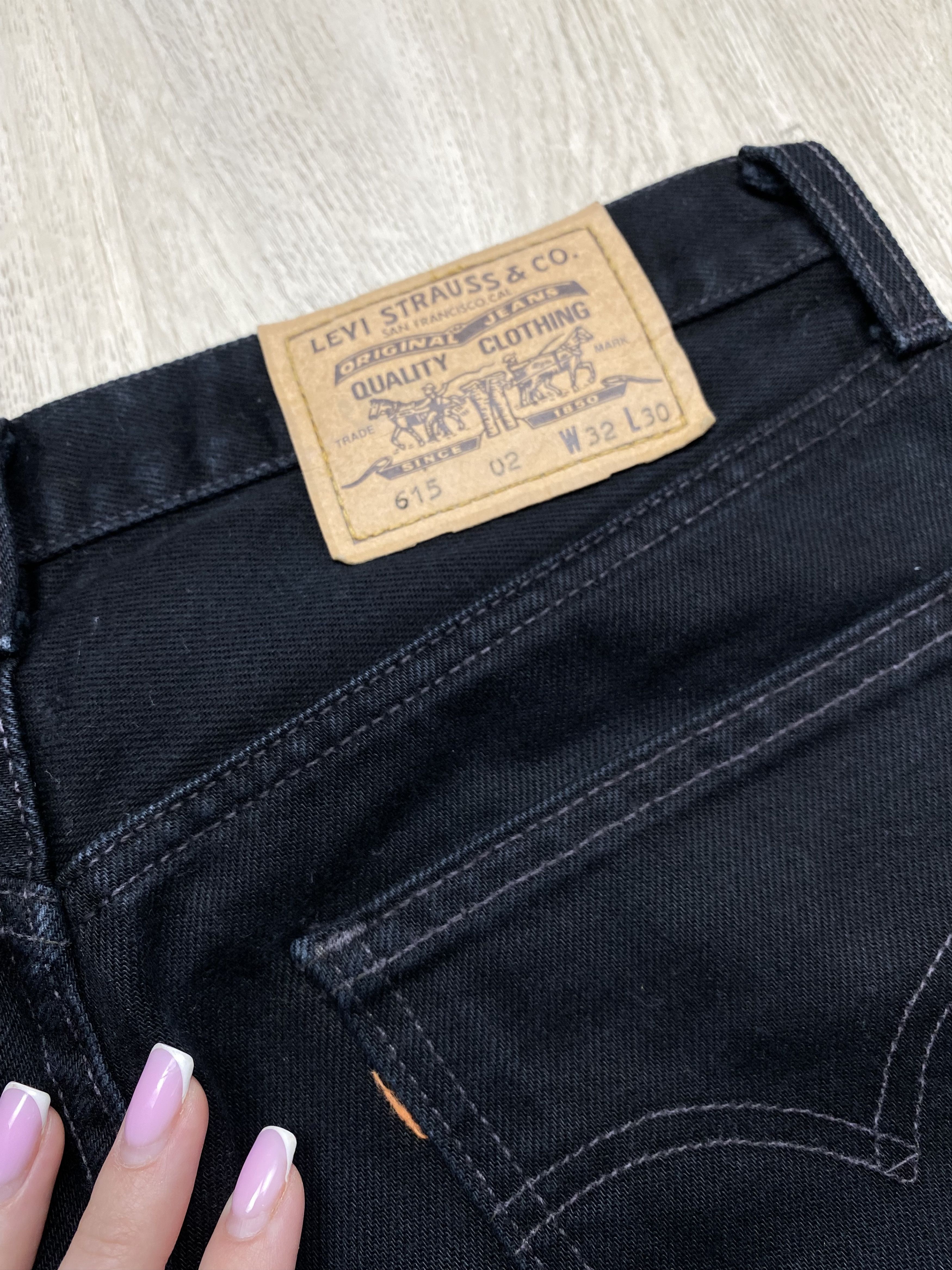 Levi's Levis 615 Orange Tab Black Denim Pants Jeans Size US 32 / EU 48 - 2 Thumbnail