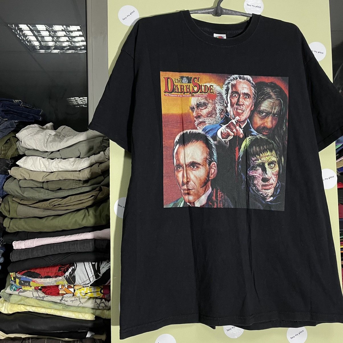 Vintage Vintage 90s Horror Graphic Tee Creepshow Skulls Black Wool L Size US L / EU 52-54 / 3 - 3 Thumbnail