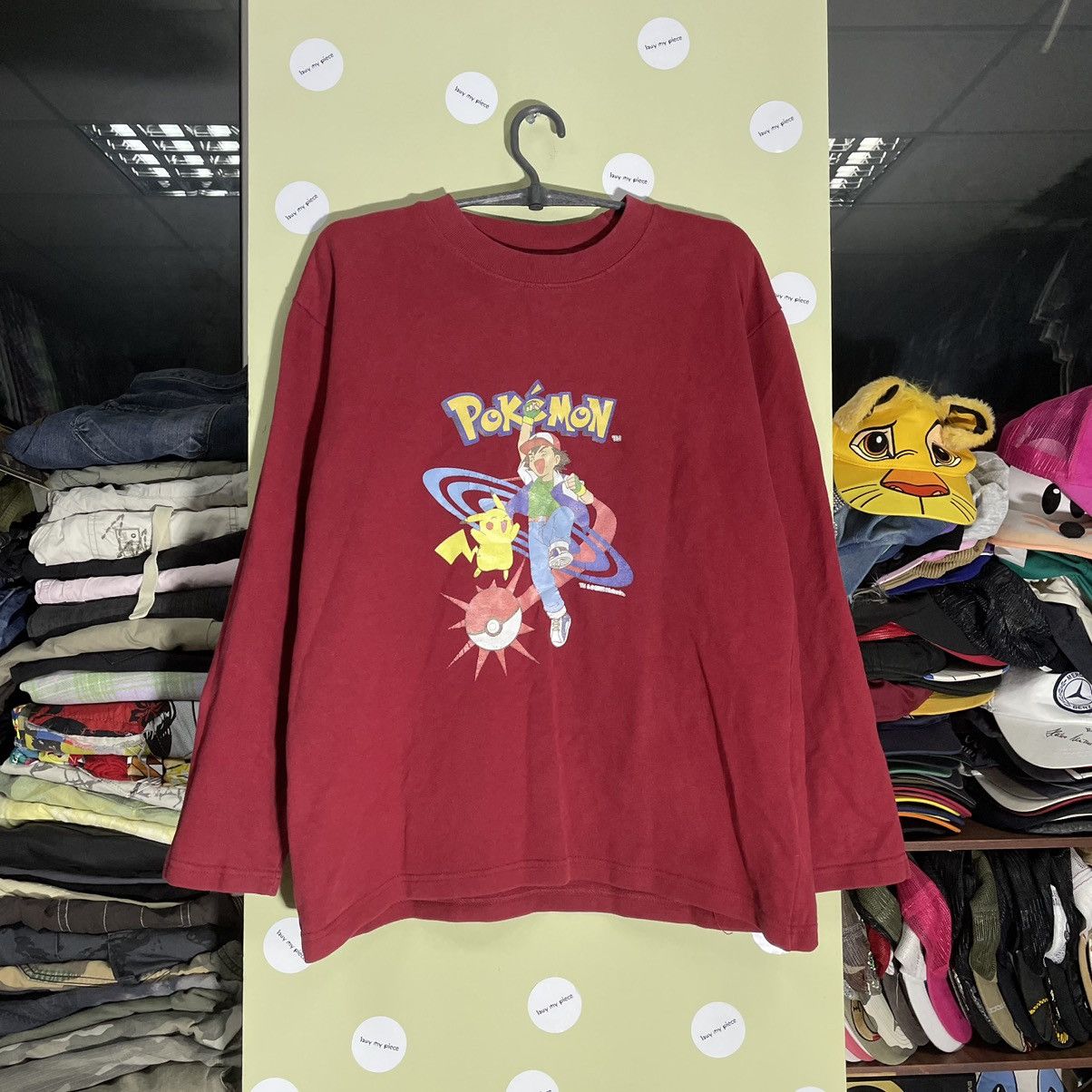 image of Cartoon Network x Pokemon Vintage Y2K Pokémon Art Tee Streetwear Hype Pikachu, Men's (Size Small)