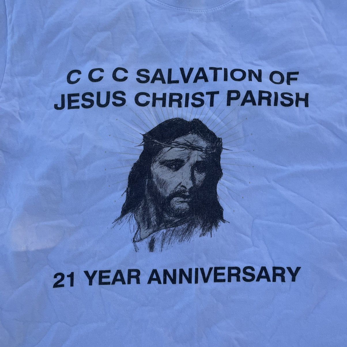 Vintage Vintage 90s Sun Faded Graphic Tee Religious Streetwear XL Size US XL / EU 56 / 4 - 4 Thumbnail