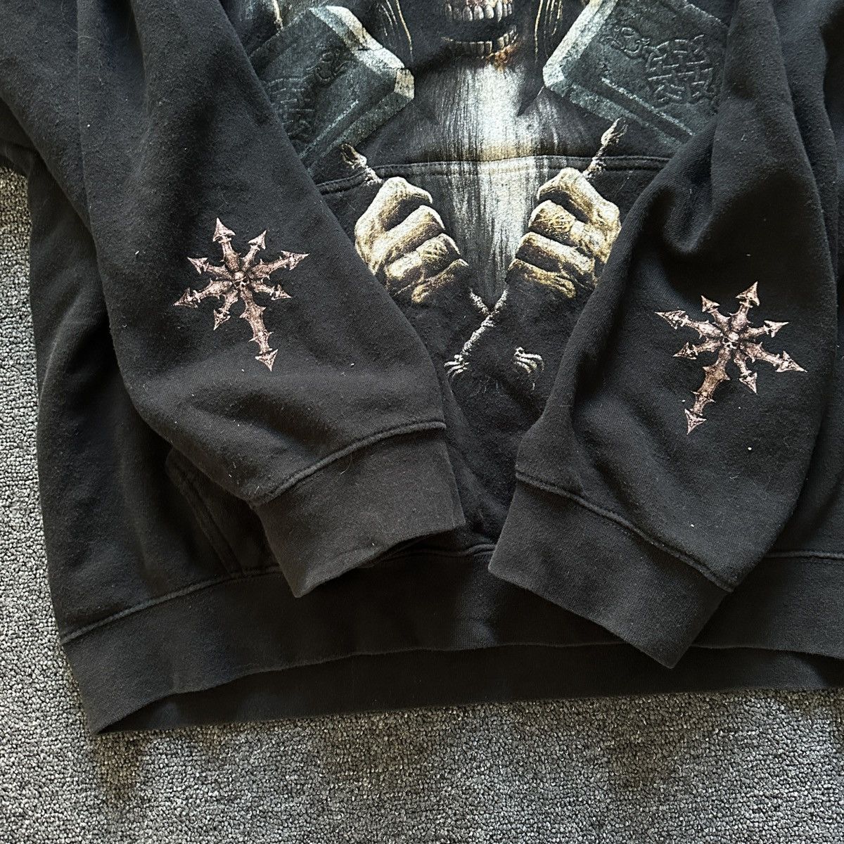 Other Vintage Spirals Skull Viking Balck Boxy Hoodie Size US XXL / EU 58 / 5 - 5 Thumbnail