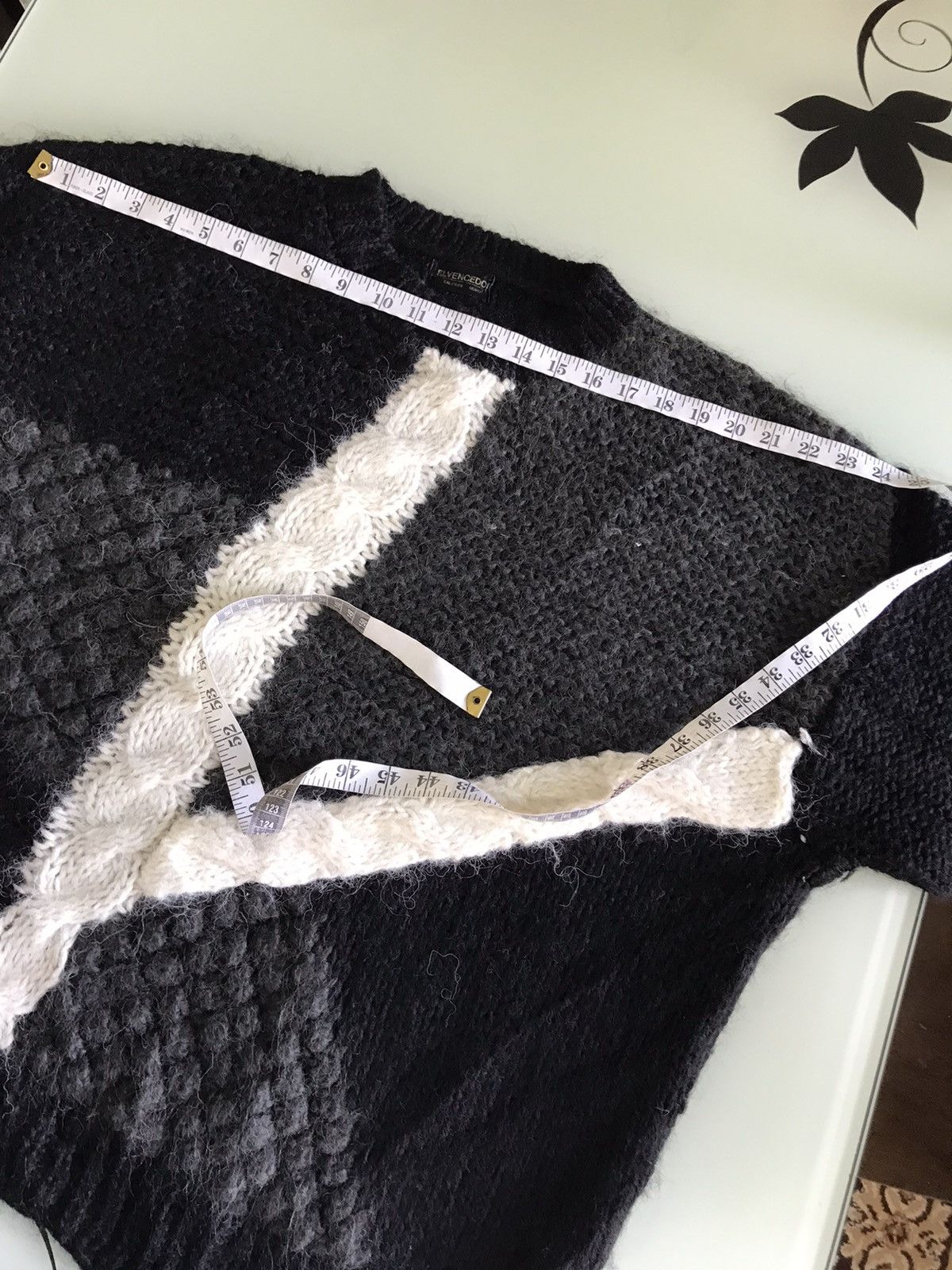 Japanese Brand Vintage Elvencedor Printed Wool Knit Sweater Size US L / EU 52-54 / 3 - 20 Thumbnail