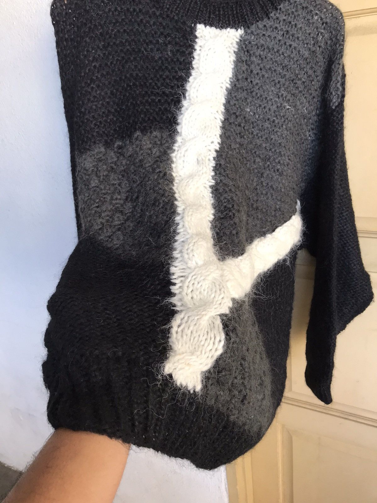 Japanese Brand Vintage Elvencedor Printed Wool Knit Sweater Size US L / EU 52-54 / 3 - 16 Thumbnail