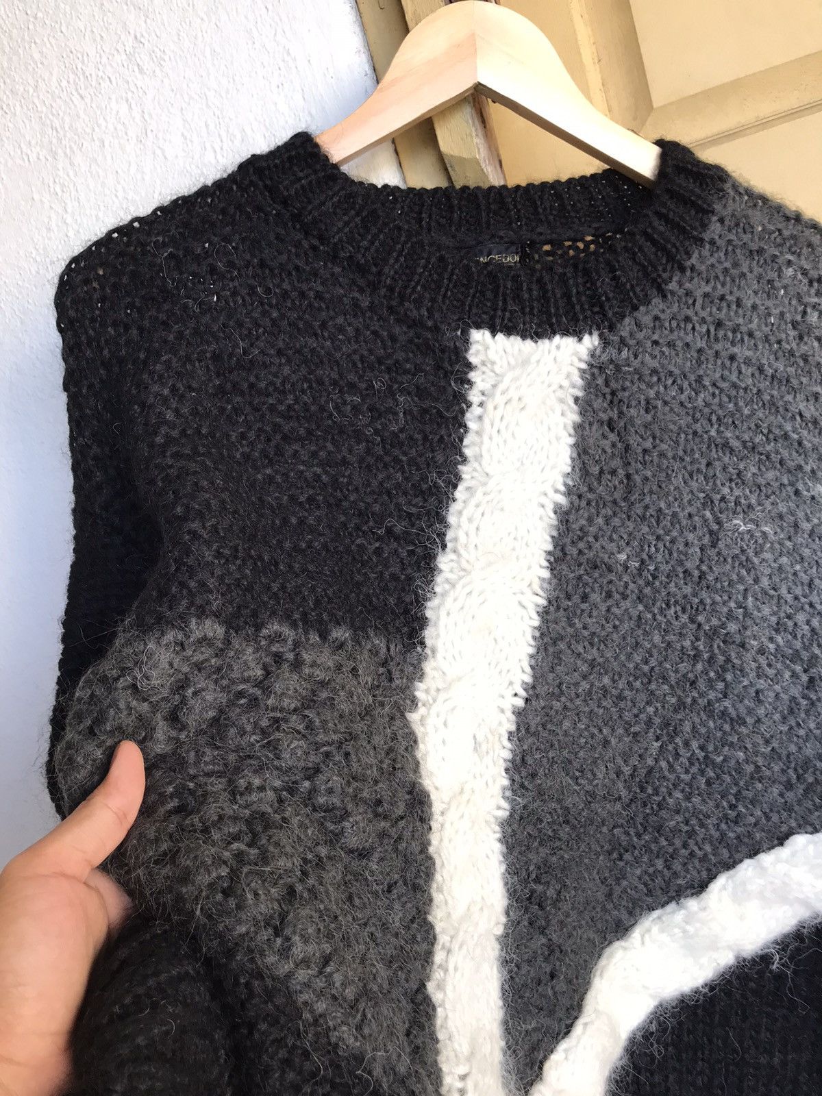 Japanese Brand Vintage Elvencedor Printed Wool Knit Sweater Size US L / EU 52-54 / 3 - 13 Thumbnail