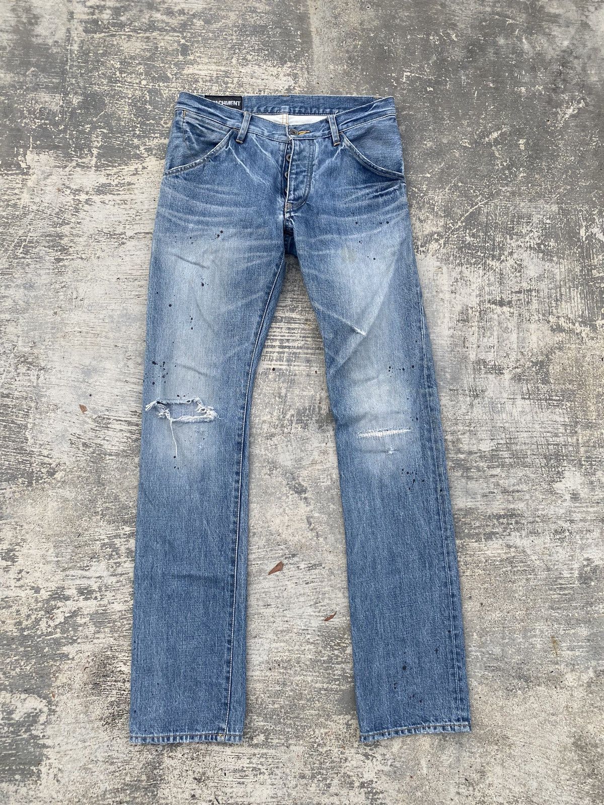 Attachment ATTACHMENT JAPAN DISTRESSED PAINT PUNK TORNADO GORPCORE RAVE Size US 29 - 1 Thumbnail