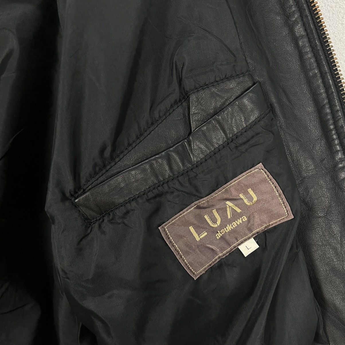 Japanese Brand VINTAGE BOMBER LEATHER JACKET LUAU ATSUKAWA JAPAN Size US L / EU 52-54 / 3 - 12 Thumbnail