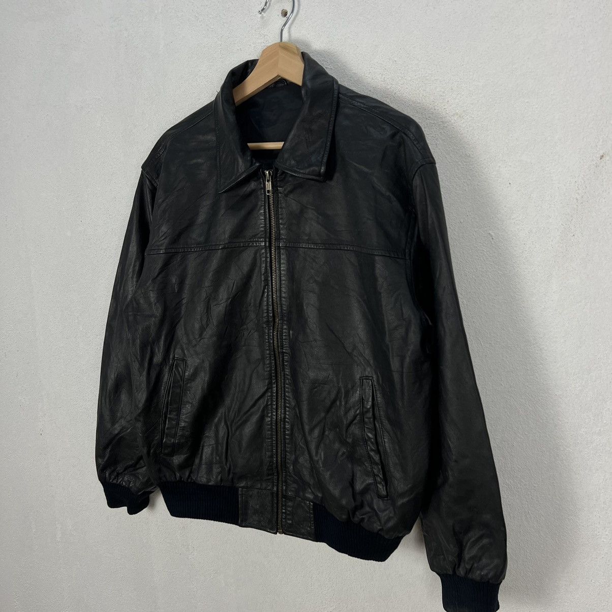 Japanese Brand VINTAGE BOMBER LEATHER JACKET LUAU ATSUKAWA JAPAN Size US L / EU 52-54 / 3 - 2 Thumbnail