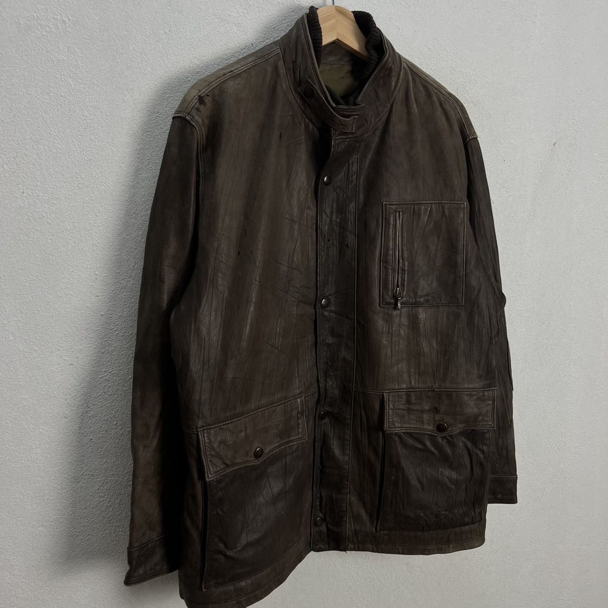Japanese Brand VINTAGE PICCOLO NEGOZIO COLLEZIONE UOMO LEATHER JACKET Size US M / EU 48-50 / 2 - 5 Thumbnail